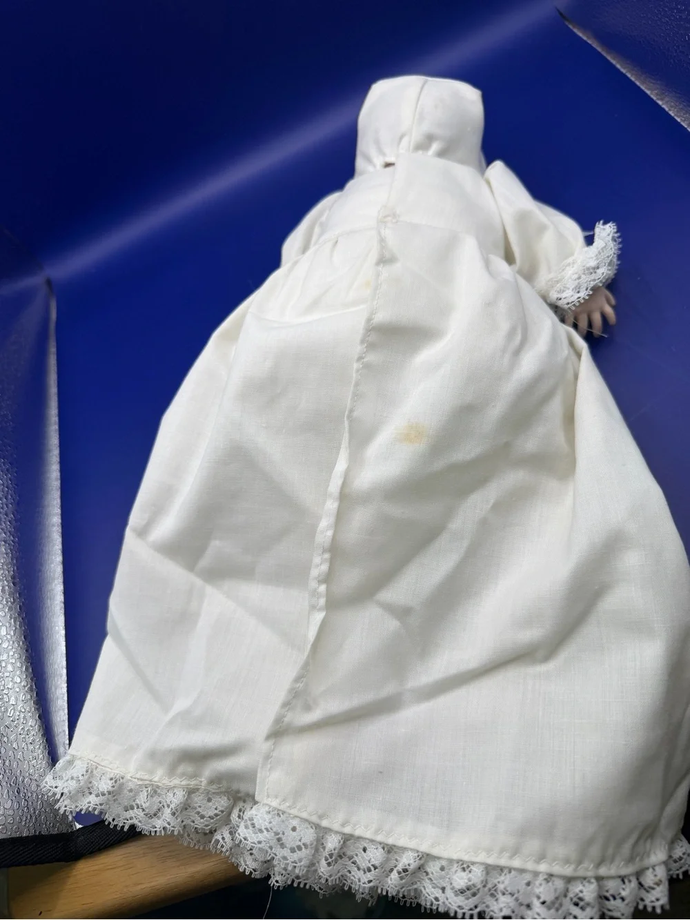 Vintage Baby Doll in Cream Lace Gown